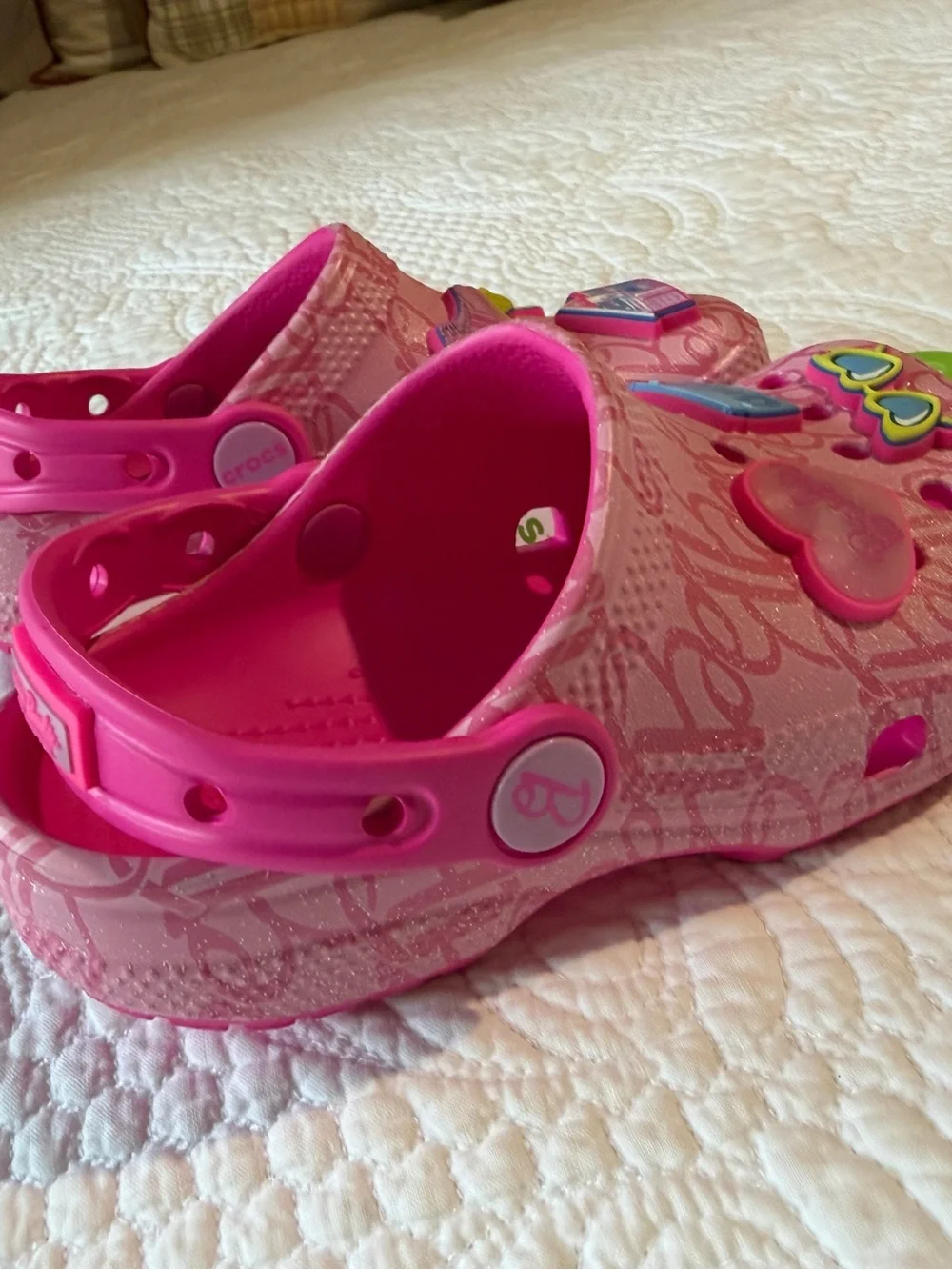Barbie Pink Jibbitz-Style Kids Clogs with Fun Charms